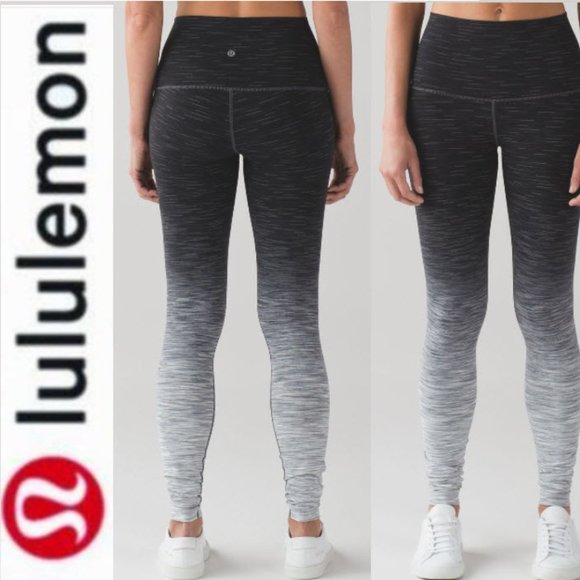 lululemon athletica Pants - Lululemon Black White Wunder Under Hi-Rise Tight Ombre Melange 4